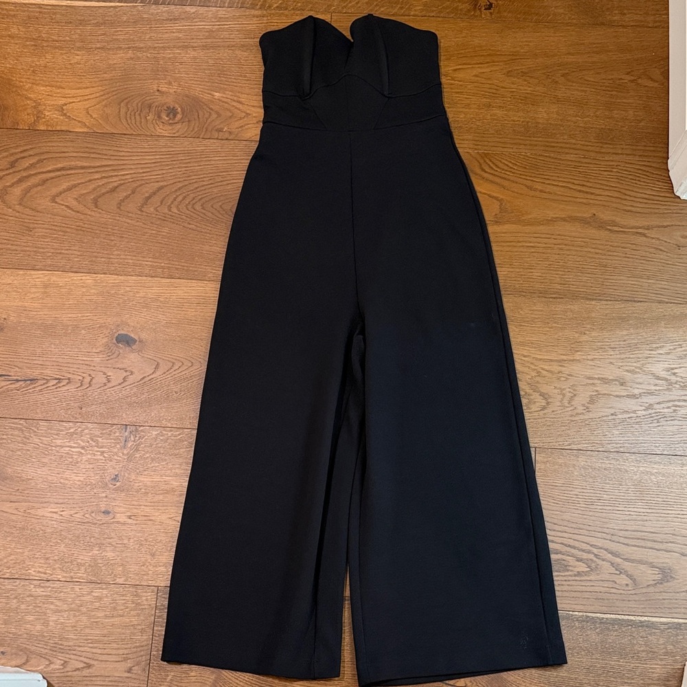 Black Zara Corset Jumpsuit, Strapless